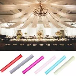 Tenture salle mariage en Tulle 25m x 80cm