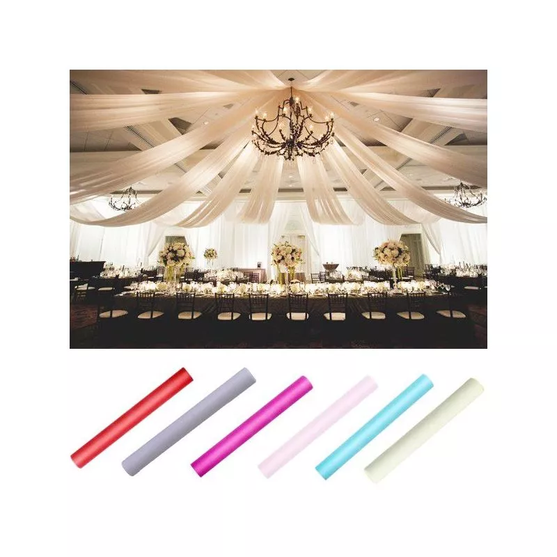 Tenture salle mariage en Tulle 25m x 80cm
