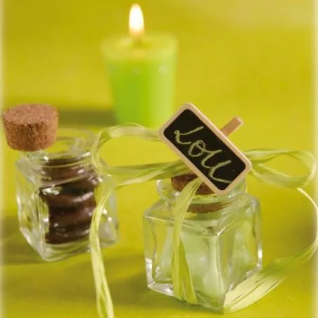 Lot De 18 Mini Bouteilles En Verre 40 Ml Avec Bouchon Liège - Pour Décoration Mariage, Cadeaux, Messages Secrets