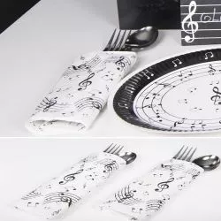 Serviette mariage thème Music (les 20)