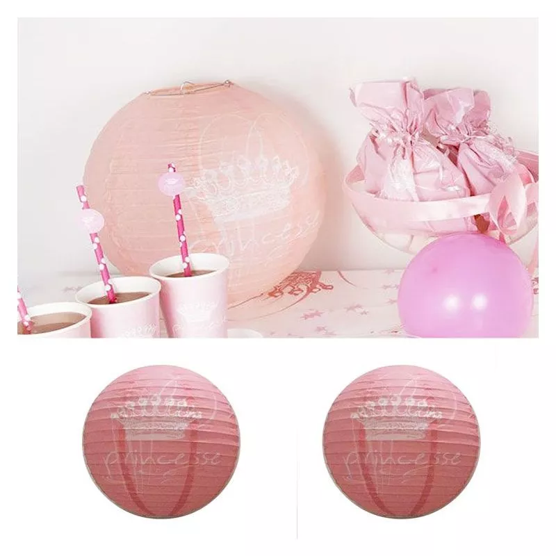 Lampions bapteme Princesse Ø30cm (les 2)