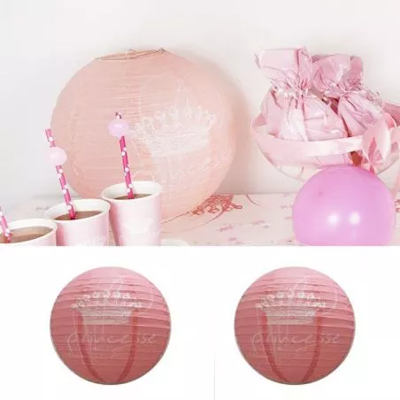 Lampions bapteme Princesse Ø30cm (les 2)