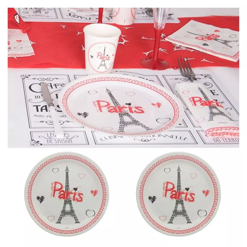 Assiette jetable Tour eiffel PARIS (lot 10)