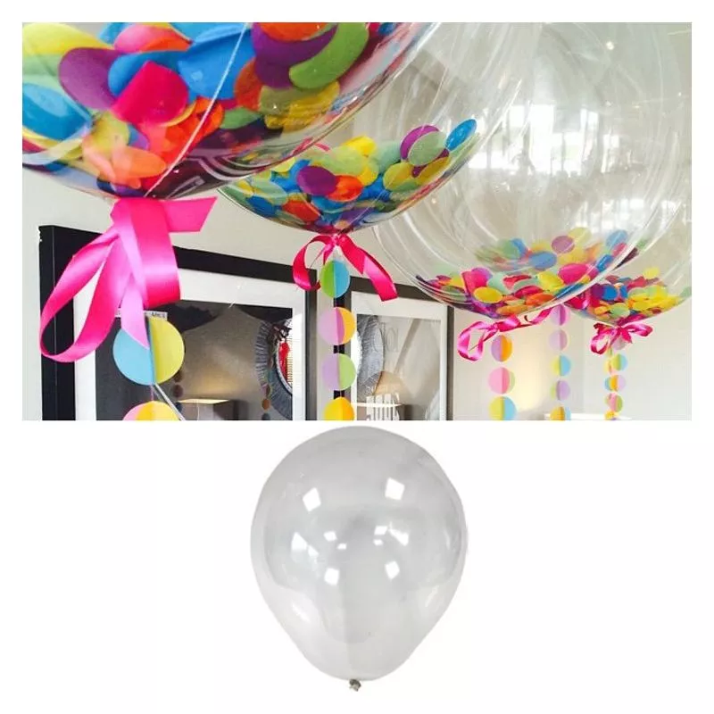 Ballon transparent géant mariage à confettis