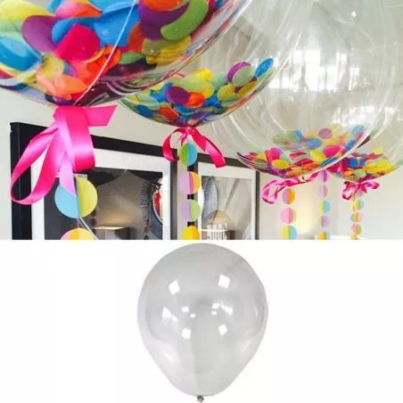 Ballon transparent géant mariage à confettis