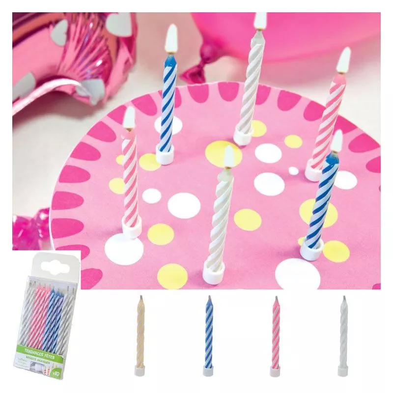 Bougie magique gateau anniversaire 10psc