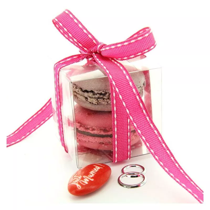 10 boites Macaron transparent