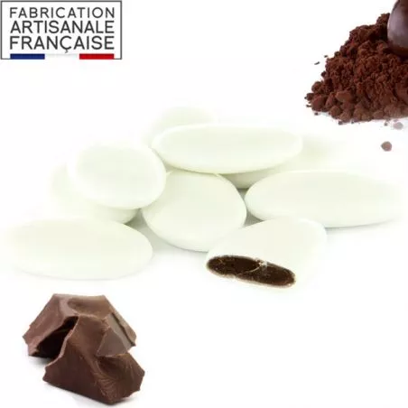 Dragées Chocolat pas cher - Blanc 1kg