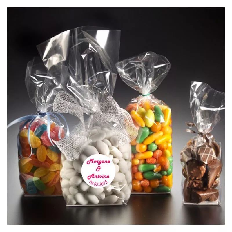 Sachet confiseries fond carré 8 x 24cm
