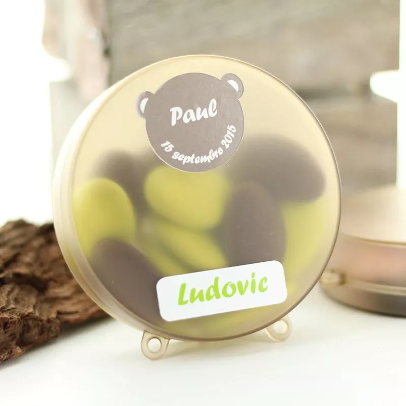 Boite ronde givré - Chocolat
