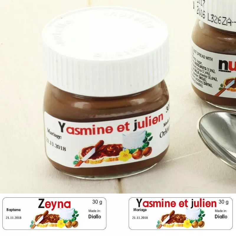 Étiquette Mini pot de NUTELLA