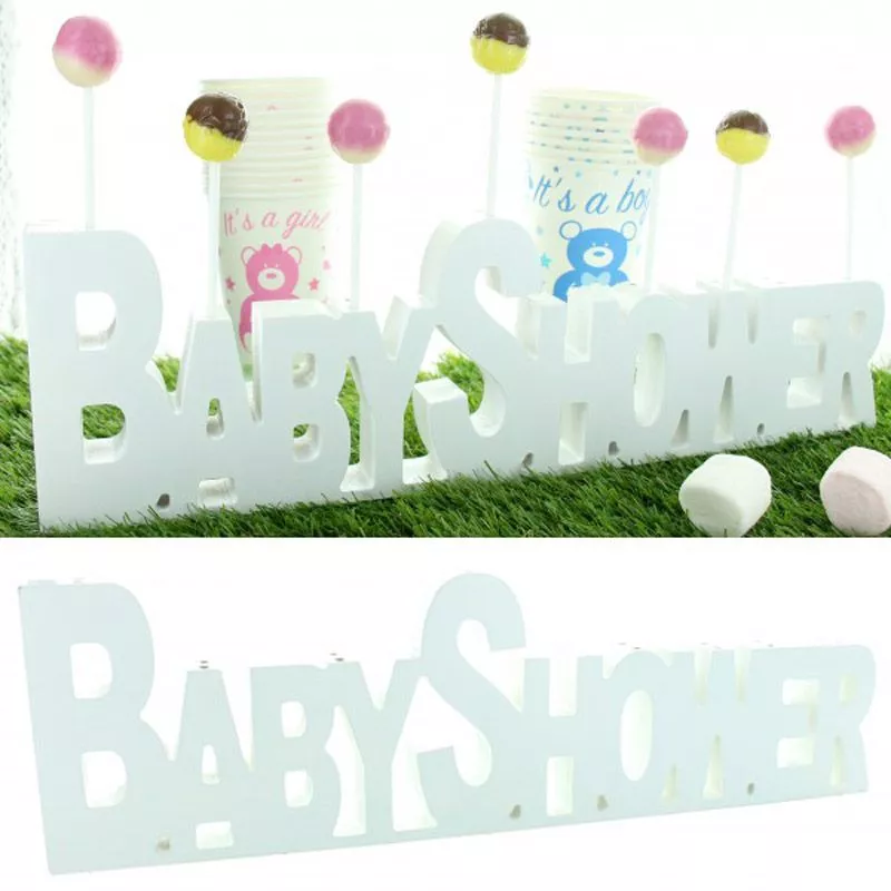 Bar à bonbon - Déco Baby shower en bois