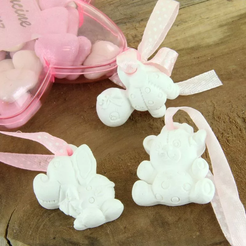 Ruban à sujet animaux - Rose (lot de 24)