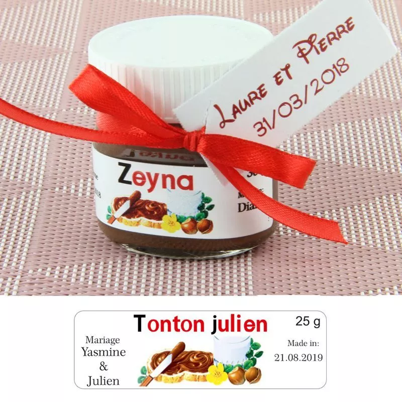 Marque place Étiquette pot de NUTELLA