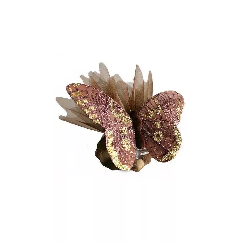 Papillons scintillants sur pince X6