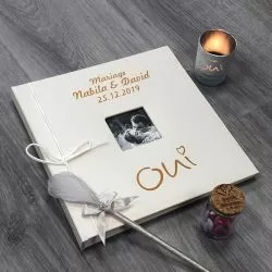 Livre d'or mariage personnalisé / Album photo - Oui