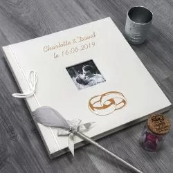 Livre d'or personnalisé / Album photo - Alliances mariage