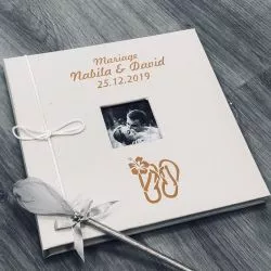 Livre d'or mariage personnalisé / Album photo - Plage