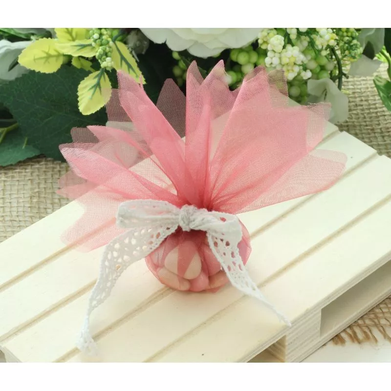 Tulles Voile festonné Nacré X25