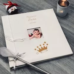 Livre d'or baptême Personnalisé / Album photo - Princesse