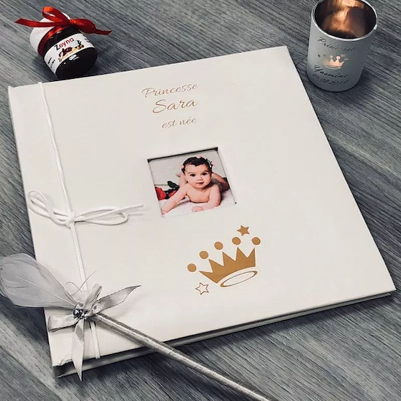 Livre d'or baptême Personnalisé / Album photo - Princesse