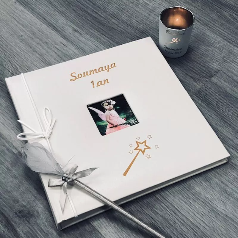Livre d'or baptême personnalisé / Album photo - Fée