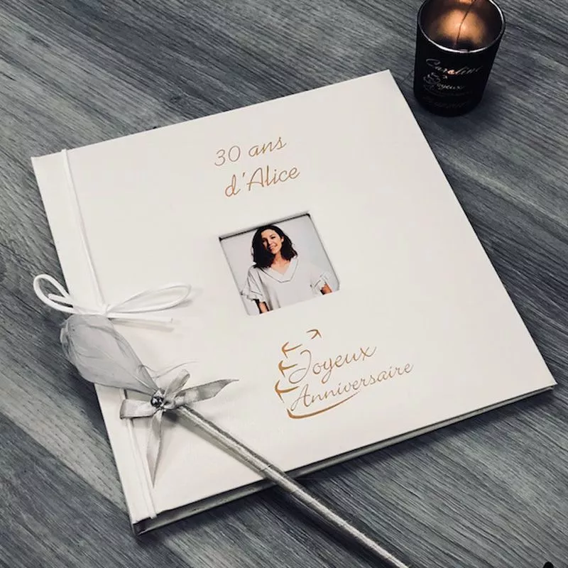 Livre d'or Anniversaire / Album photo - Personnalisé