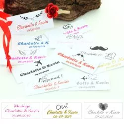 étiquette dragées mariage (lot de 48)