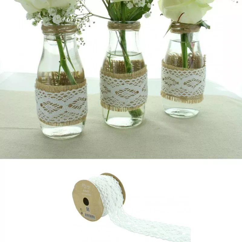 Ruban dentelle Blanc 5cm x 3m