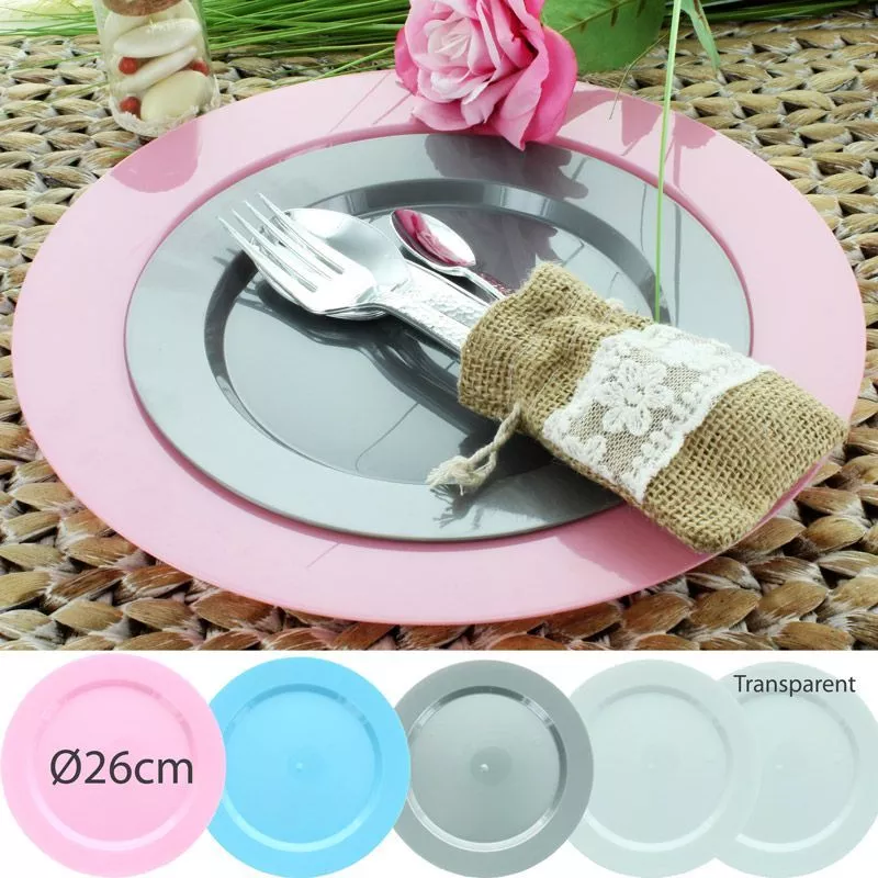 Assiette Premium reutilisable 26cm (lot 6)