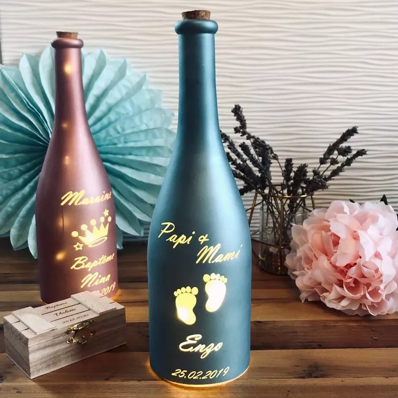 Cadeaux papy mamie - Bouteille lumineuse