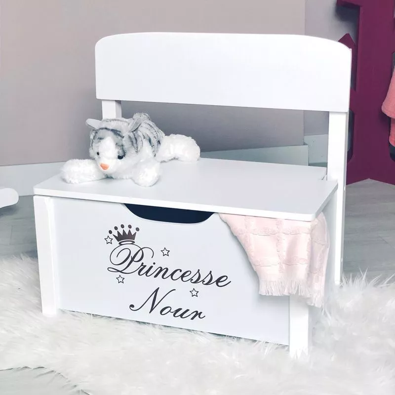 Coffre à jouet banc Personnalisée