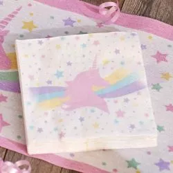 Serviette table Licorne lot de 20