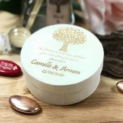 Boite gravée mariage Citation Arbre