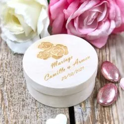 Boite dragées personnalisée Bouquet de Rose