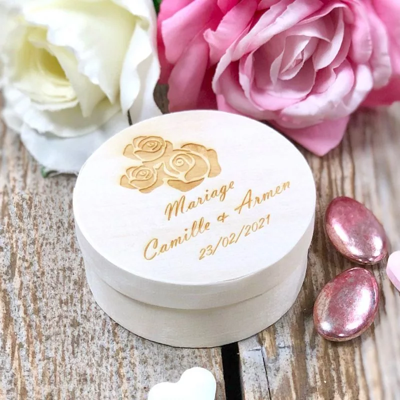 Boite dragées personnalisée Bouquet de Rose