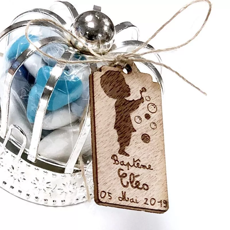 Etiquettes dragées baptême Petit Garçons (Lot de 20)