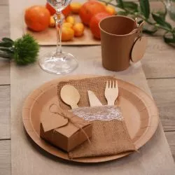 Assiette jetable Kraft Ø23cm (lot 10)