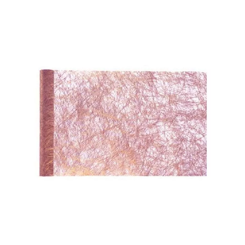 5m Chemin de table rose métalisé