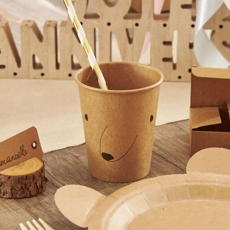 Gobelet bapteme Ourson 10 piéces
