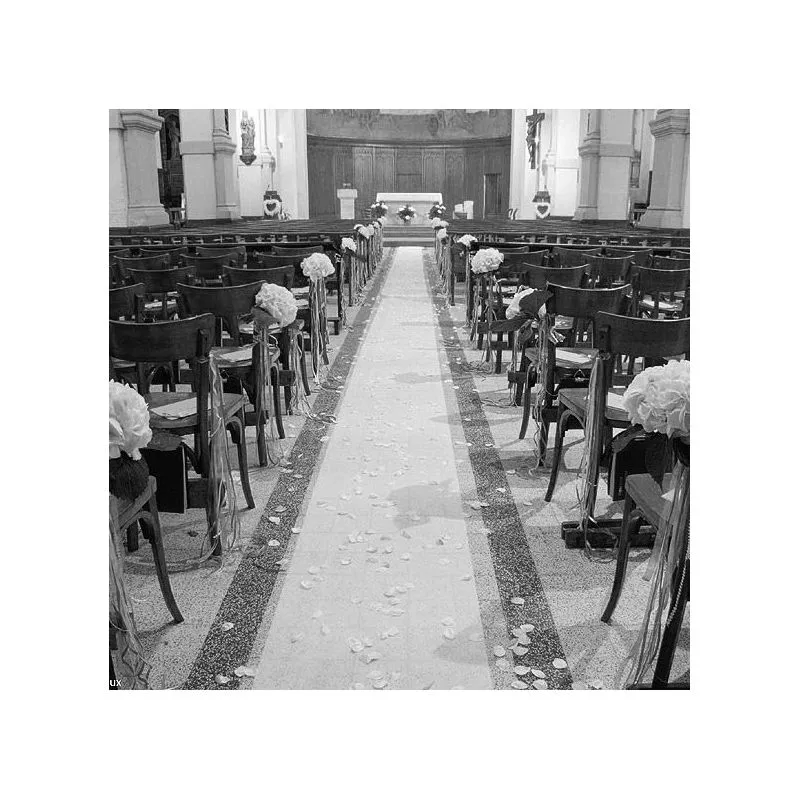 Tapis d'Eglise Blanc 15 mètres tapis mariage