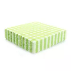 Serviette jetable vichy vert, lot de 20  pièces (2 plis)