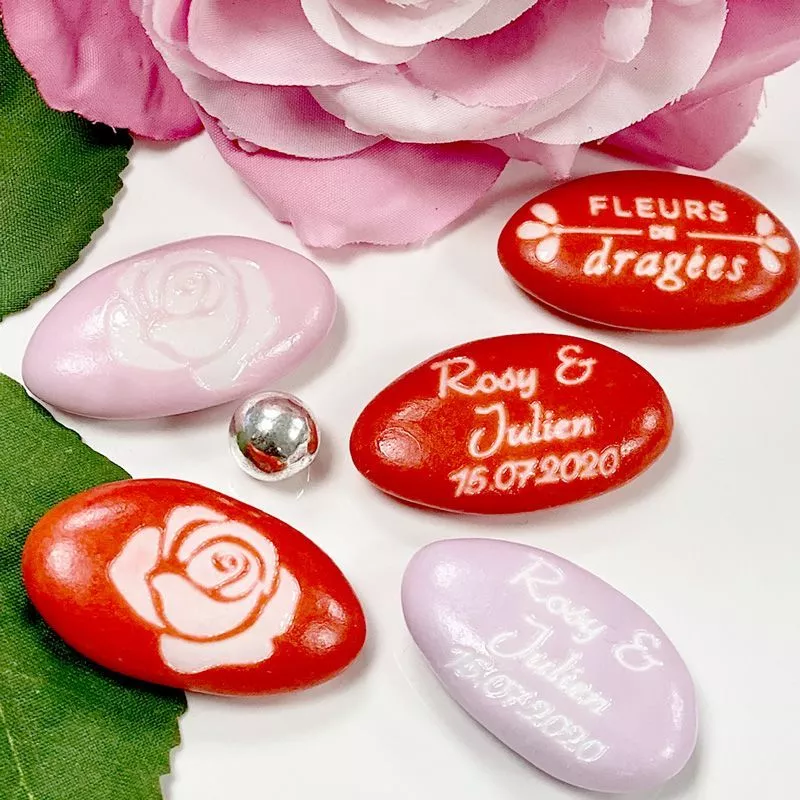 Dragées personnalisées Rose