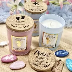 Bougie parfumée personnalisée Bapteme