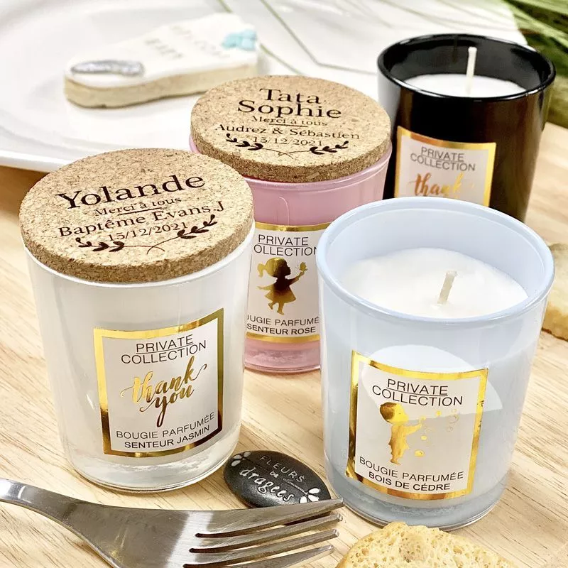 Bougie parfumée personnalisée Marque place