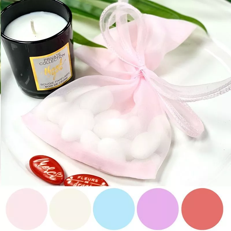 12 Sachets Organza de soie 12x17