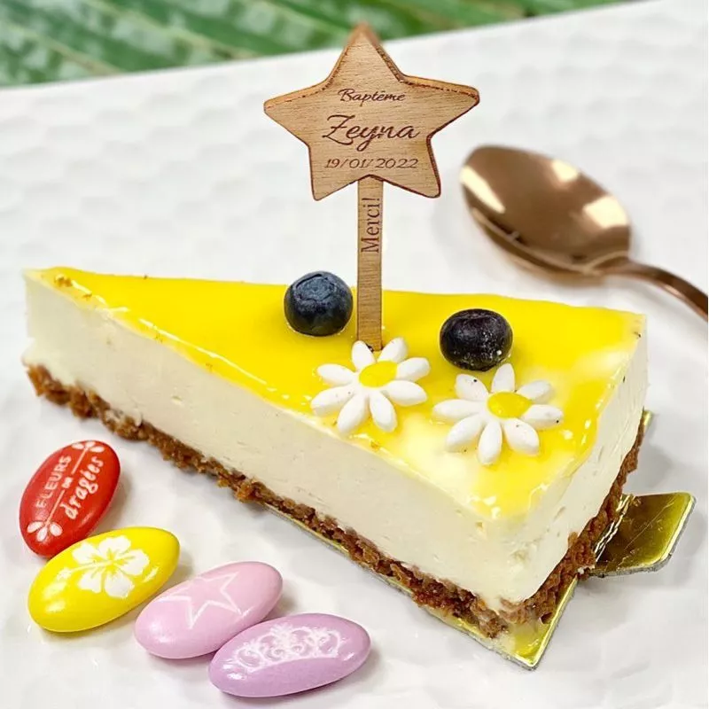 Étiquette Pic gâteau personnalisé - Etoile