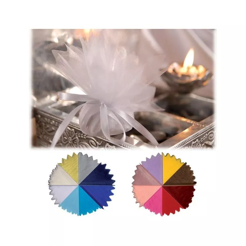 Tulles Voile festonné Nacré X25