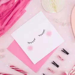 Serviette table visage lot de 20