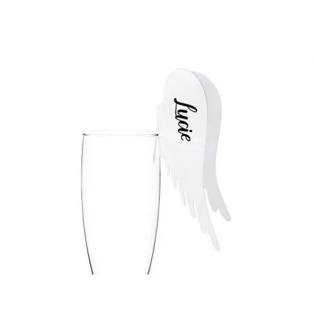 Marque place papier irisé aile d'ange lot de 10
